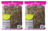 2 Pack Proflora Preserved Green Spanish Moss Natural 530 CU in Floral Arranging Dried Flower