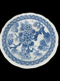 Vintage Japan Ajisai Hydrangea Flower Porcelain Plate 8Ó Blue/White Hydrangea