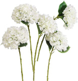 Party Joy 5pcs 15.4In Artificial Hydrangea Silk Flowers Bouquet Faux Hydrangea Hydrangea