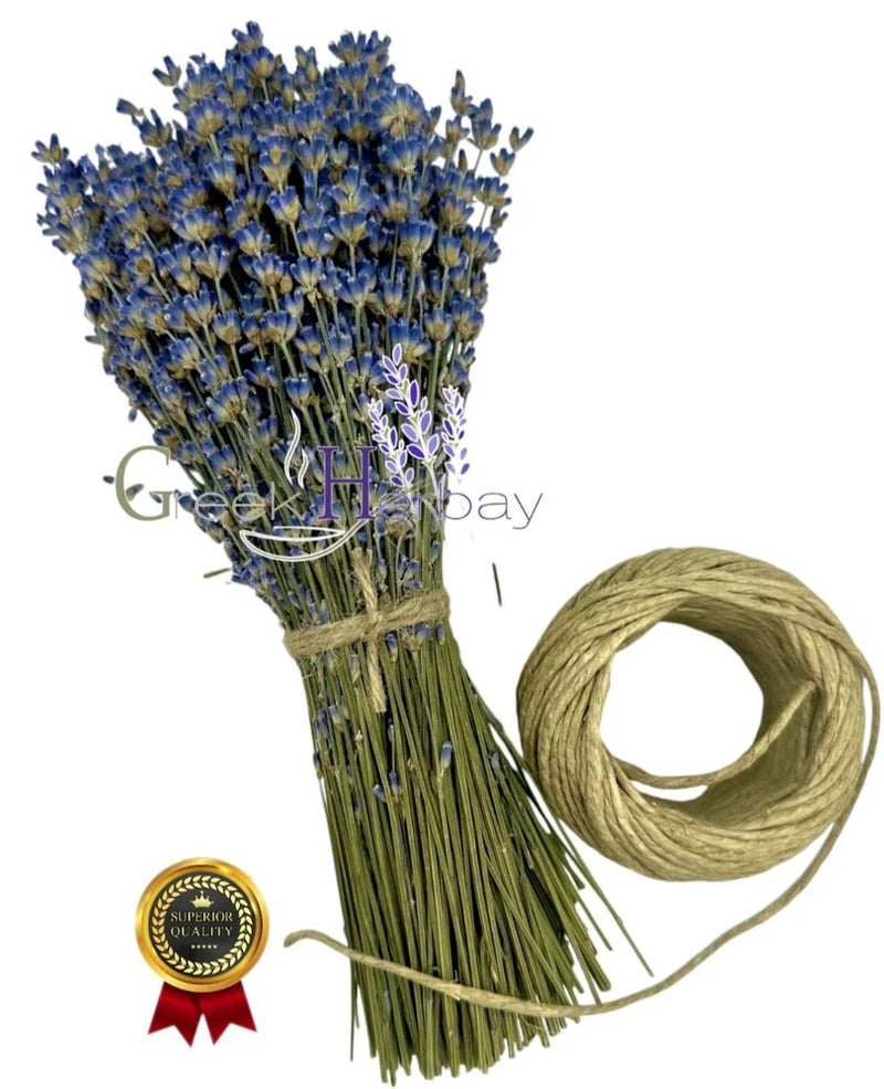 Greek Whole Dried Lavender 2 Bunches (300 Stems each - 30cm ) Dried Flower