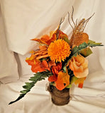 Fall/autumn artificial flower arrangement A1 Sunflower