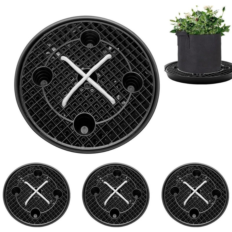4Pcs Auto Watering Fabric Pot Base Fit For 5 Gallon Grow Bags Garden Use Garden Plants