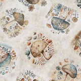Cotton Tails Mushroom Gray Cotton Fabric Flowering Plants