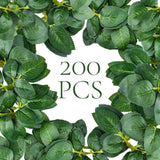 200pcs Green Silk Artificial Leaves for DIY Crafts and Floral Arrangements Green Plant