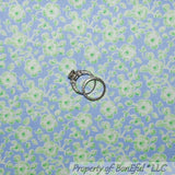 BonEful Fabric FQ Cotton Quilt Purple White Green Leaf Flower Shabby Chic Calico Flowering Plants