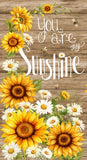 You are My Sunshine ~ Sunflower Fabric Quilt Panel ~  24" x 44" Flowering Plants