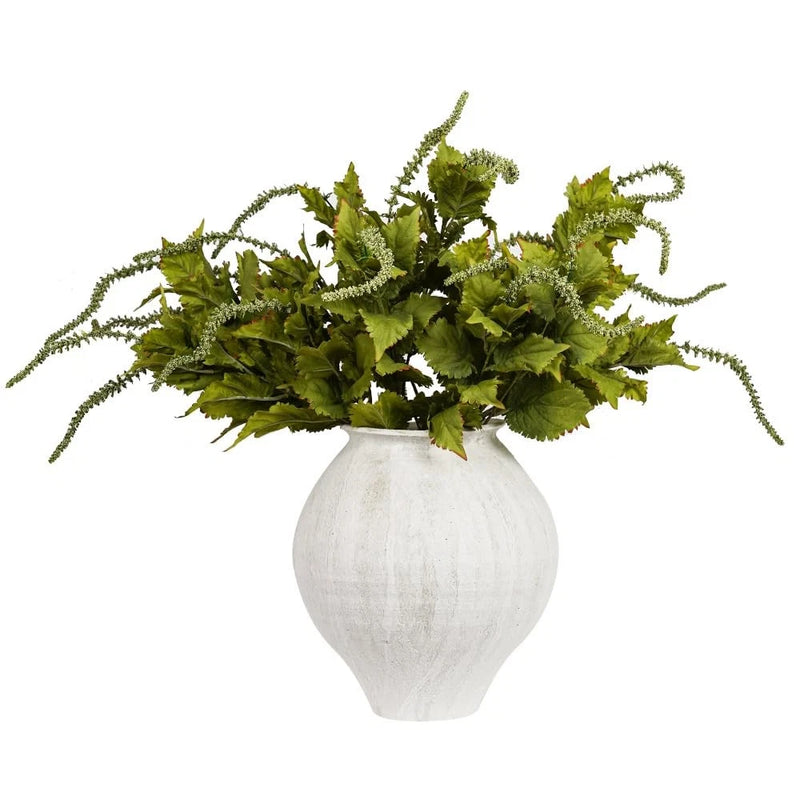 Artificial Plants,6Pcs 33inch Faux Greenery Stems,Faux Branches for Vase, Art... Green Plant