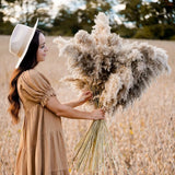 12 Pcs Large Dried Pampas Grass Decor Tall 35 inches, Boho Decor Pompas Flora... Pampas Grass