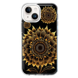 For Apple iPhone 14 Shockproof Case Mandala Sunflowers Pattern Sunflower