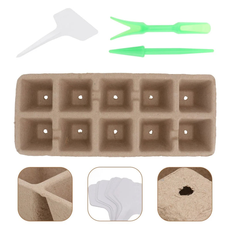 1 Set Pulp Planting Cups Practical Plant Nursery Containers Garden Flowerpots Garden Plants