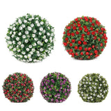 Artificial Rose Flower Balls Topiary Hanging Garden Basket Plant UV Stable Garden Plants