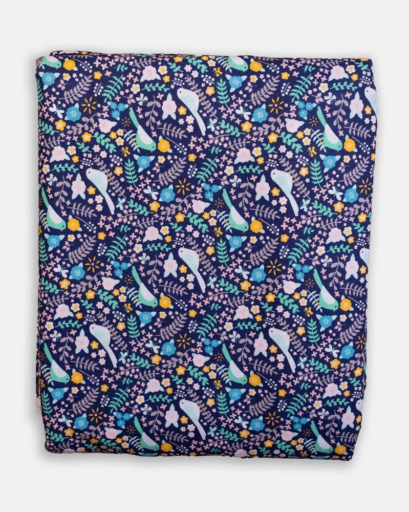 Lily and Loom Dreamfield Bird Garden Navy Flowering Plants