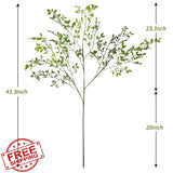 CEWOR 4pc Artificial Greenery Branches 43.3" Tall Fake Plants Green Plant