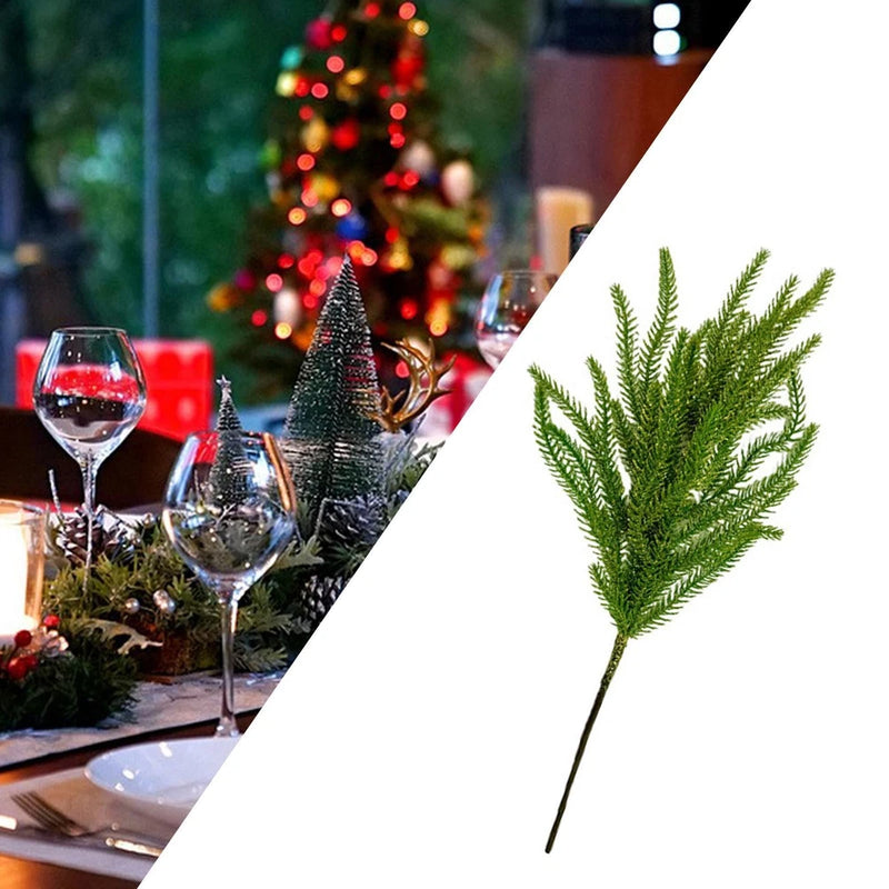 Artificial Pine Leaves Branches Greenery Xmas Pine Picks Christmas Green Green Plant