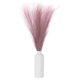 12 Pcs Faux Pampas Grass, 18 Inch Fluffy Pampas Grass Decor, Deep Rose Pink Pampas Grass