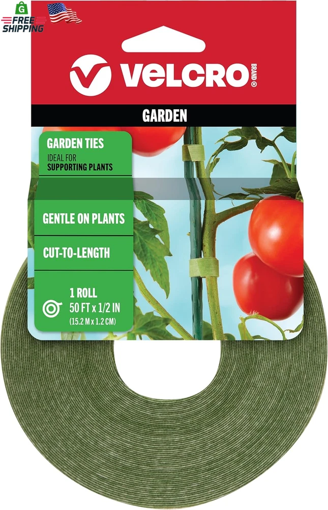 VELCRO Brand VEL-30071-USA ONE-WRAP Garden Ties | Plant Supports for Effective G Garden Plants