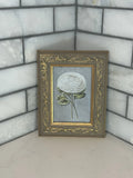 Ranunculus asiaticus Flower in Vintage Gold Etched  5Ó x 3Ó Picture Frame Ranunculus