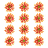 12 Pcs Artificial Daisies Flower Heads, Fake Chrysanthemum Heads, Red/Yellow Daisies