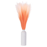 6PCS Faux Pampas Grass, 18"/46cm Artificial Fluffy Grass Stems, Gradient Orange Pampas Grass