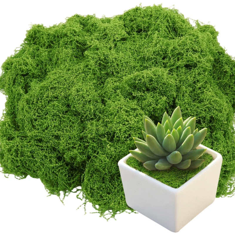 Artificial Moss 10.6 Oz Fake Green For Crafts Potted Plants Fairy Garden DIY Green Plant