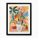 Lilies Flower Illustration 4 Art Pr Framed Wall Art Poster Canvas Print Picture Lily