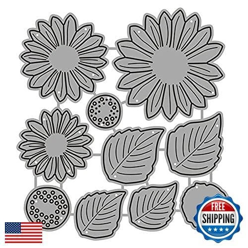 Sunflowers Metal Cutting Dies Stencil, Premium Flowers Die-Cuts Set for Card Sunflower