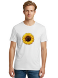Sunflower-1 Mens Graphic Tee, 100% Cotton, Casual Summer Wear Sunflower