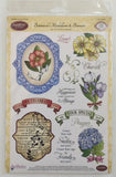 Justrite Botanical Floral Clear Cling Stamps Birthday Sentiment Hydrangea ____ Hydrangea