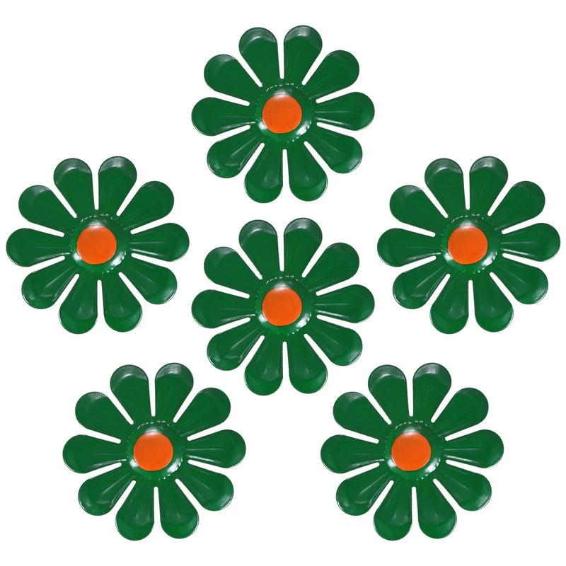 6-Pack Metal Flowers Wall Decor, Sunflower Decoration Garden Decor [Green] Sunflower