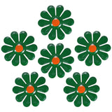 6-Pack Metal Flowers Wall Decor, Sunflower Decoration Garden Decor [Green] Sunflower