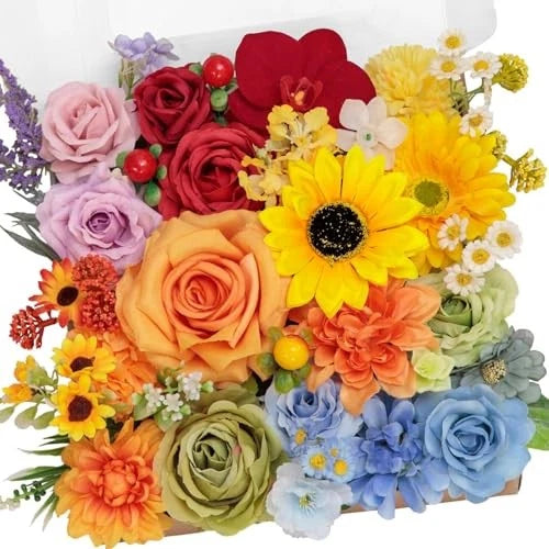 TINGE TIME Fake Flowers Artificial Flowers Peonies Bulbous Chrysanthemum Daisy Peony
