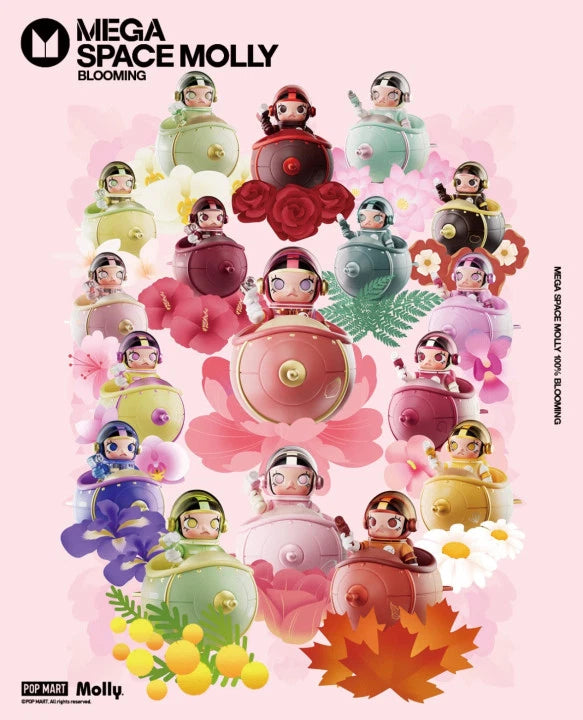 Mega Space Molly 100% Blossom Collection Figurine Toy Doll Several Countries Hot Peony