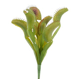 4 Artificial 9" Vinyl Venus Flytrap Plants for Florals, Crafting and Decor Green Plant