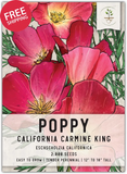 Carmine King California Poppy Seeds 2000 Heirloom Non-GMO Annual Flower Garden Garden Plants