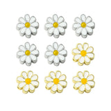 10x Enamel Daisy  Flower Sunflower Floral Spacer Beads for DIY Jewelry Making Sunflower