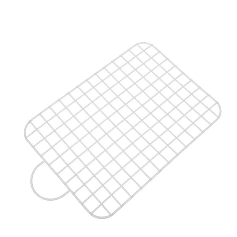 Stainless steel hanging fern basket, open diamond grid board with rounded corners