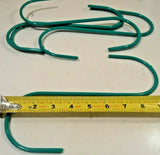 S HOOKS 5PC. S-HOOK 10" INCH JUMBO STEEL GREEN PVC COATED PLANT HANGER Green Plant