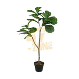 Faux Potted Fiddle Leaf Tree Green Artifical Garden Indoor Outdoor Plant Decor Green Plant