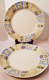 2 Pier 1 HYDRANGEA 10-3/8" Dinner Plates Hydrangea