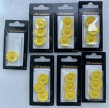Lot Of 19 Yellow Flower Buttons Sunflowers Floral Daisies Dill Made In Germany Sunflower