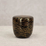 Japanese Tea Caddy Container Okamoto Urushi Sendo Natsume pampas grass on the bl Pampas Grass