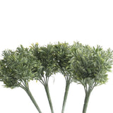 Package of 4 Small Artificial Shrub 9" Floral Bushes Green Plant