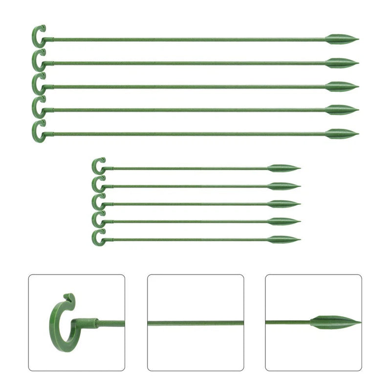 20Pcs Indoor Plant Stakes with Curved Ring Stem Holder for Garden Plants Garden Plants