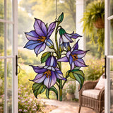 Hydrangea Flower Basket  - Acrylic Window Hanging - Floral Garden Art Hydrangea