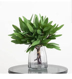 Woooow Artificial Eucalyptus Long Oval Leaf Stem Eucalyptus Spray Set of 8 Green Green Plant