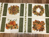 Fall Bouquets Shade of the Season Cotton Kitchen Placemat Fabric Panel sewing Bouquet