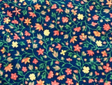 Fat Quarter Vintage Tiny Pink Flowers Blue Sewing Fabric Ditsy Quilting Cotton Flowering Plants