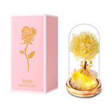 Glass Dome Light with Yellow 3D Hydrangea Tree, Champagne and White Roses Flo... Hydrangea