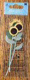 RARE Jolees Mini Sunflowers Sunny Sun Flowers Yellow Card 3D Scrapbook Stickers Sunflower
