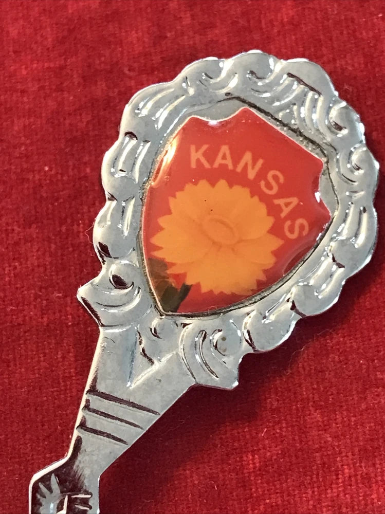 Travel Souvenir State 4.5" Spoon - Kansas Sunflower Flower Sunflower